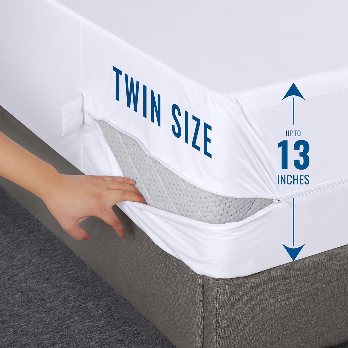 Utopia Bedding Zippered Mattress Encasement Twin Size (Pack of 4), 100% Waterproof, Dust Mite and Bed Bug Proof Mattress Protector, Absorbent 6-Sided Mattress Cover
