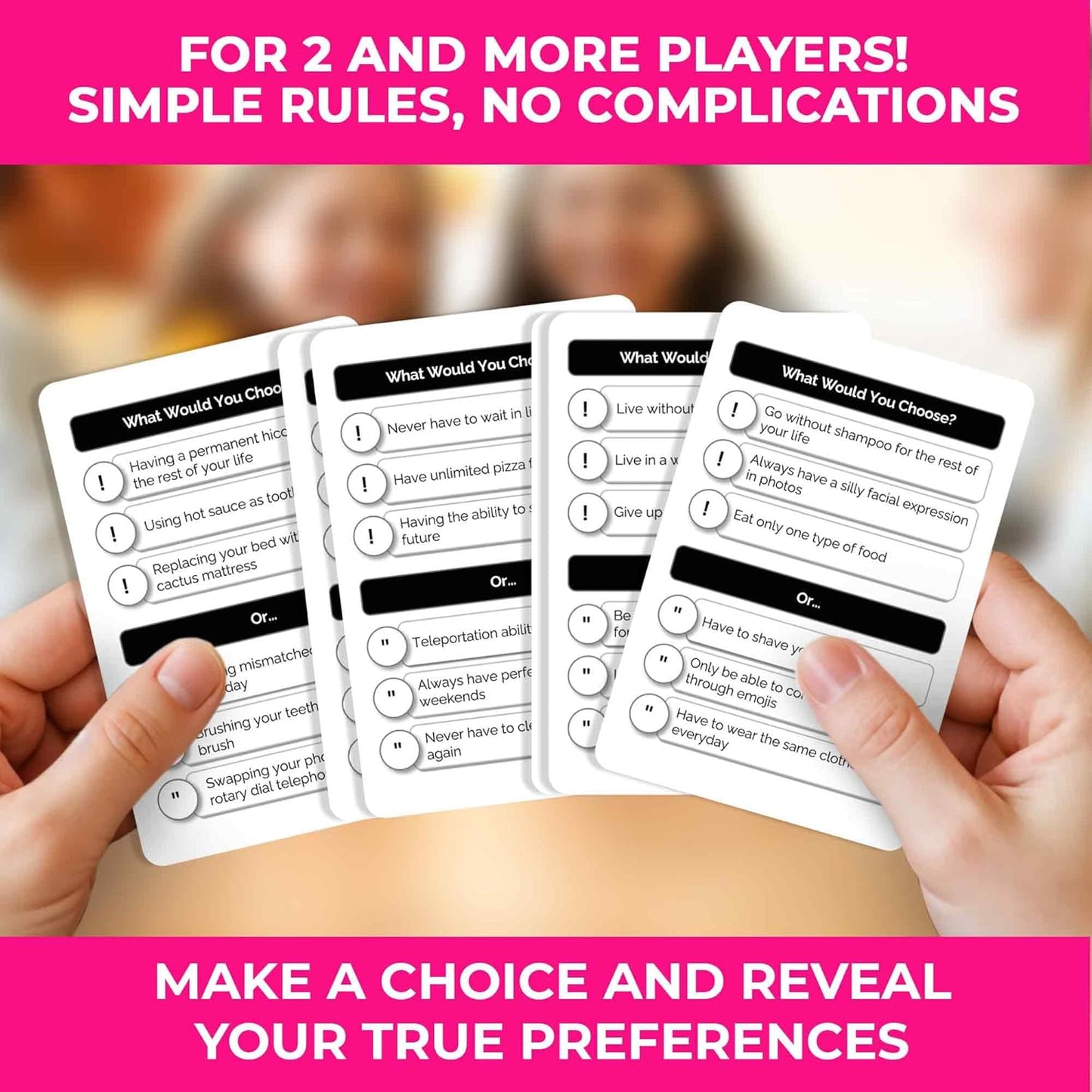 QUOKKA Board Games for Kids 8-12 Years - Family Edition - Card Game for Kids Ages 6-8 - What Would You Choose? - Pick Your Answer