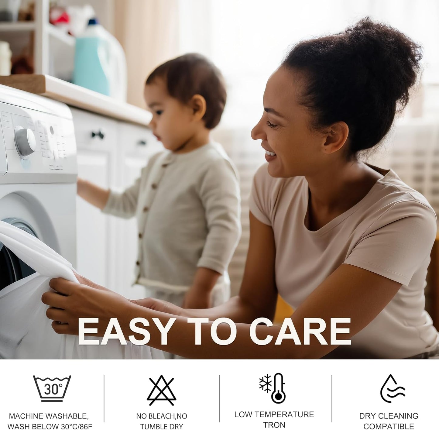 NICETOWN 100% Blackout White Curtains 48 inch Long, Grommet Thermal Window Treatment Full Blackout Curtains for Kitchen/Cafe, 2 Panels, W37 x L48