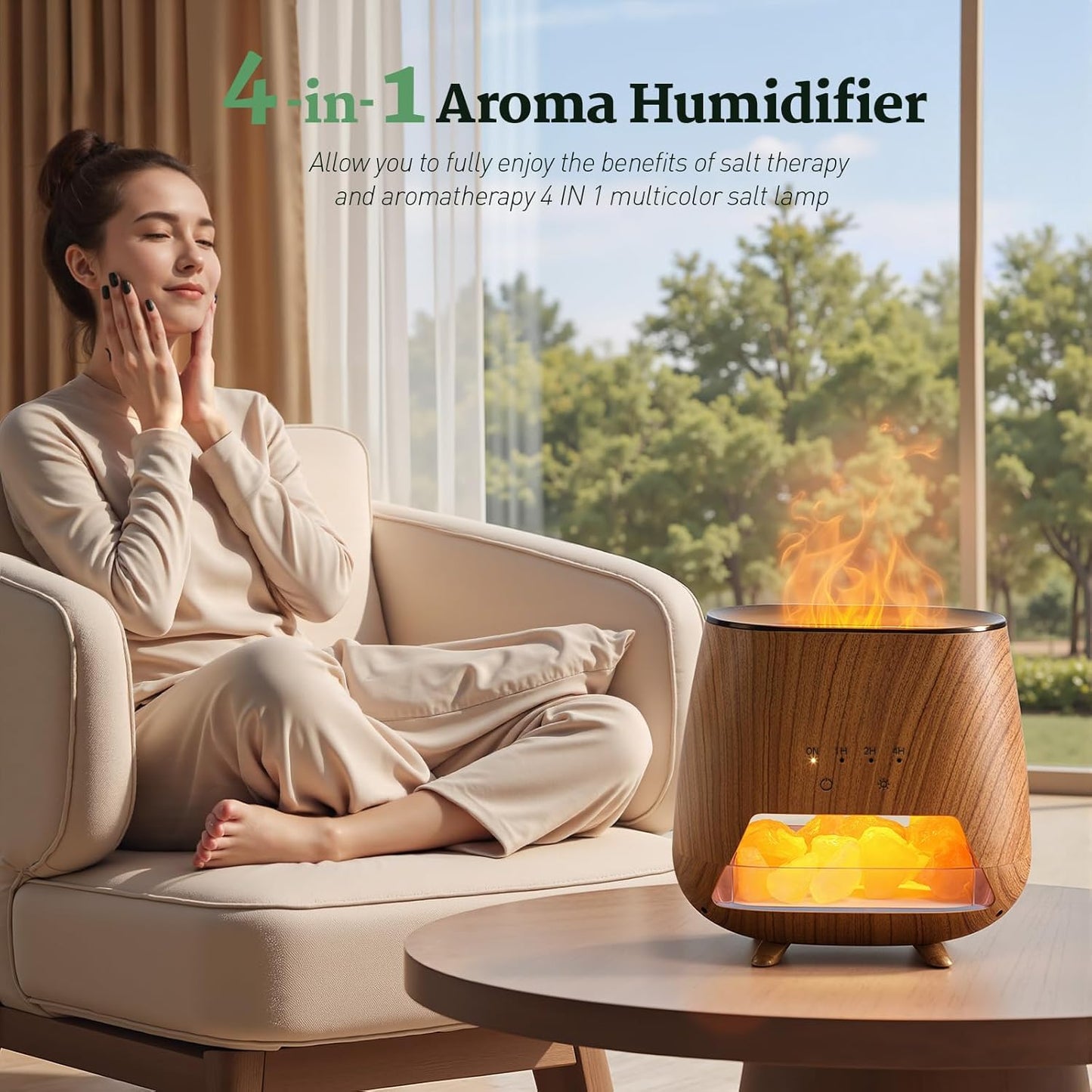 Scent Diffuser Upgraded with 9 Colors LED Light for Bedroom