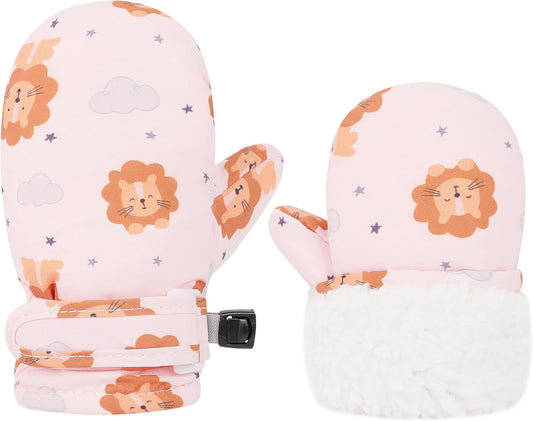 Toddler Gloves Kids Mittens Winter Warm Lined Fleece Gloves Waterproof Snow Baby Mitten for Boys Girls