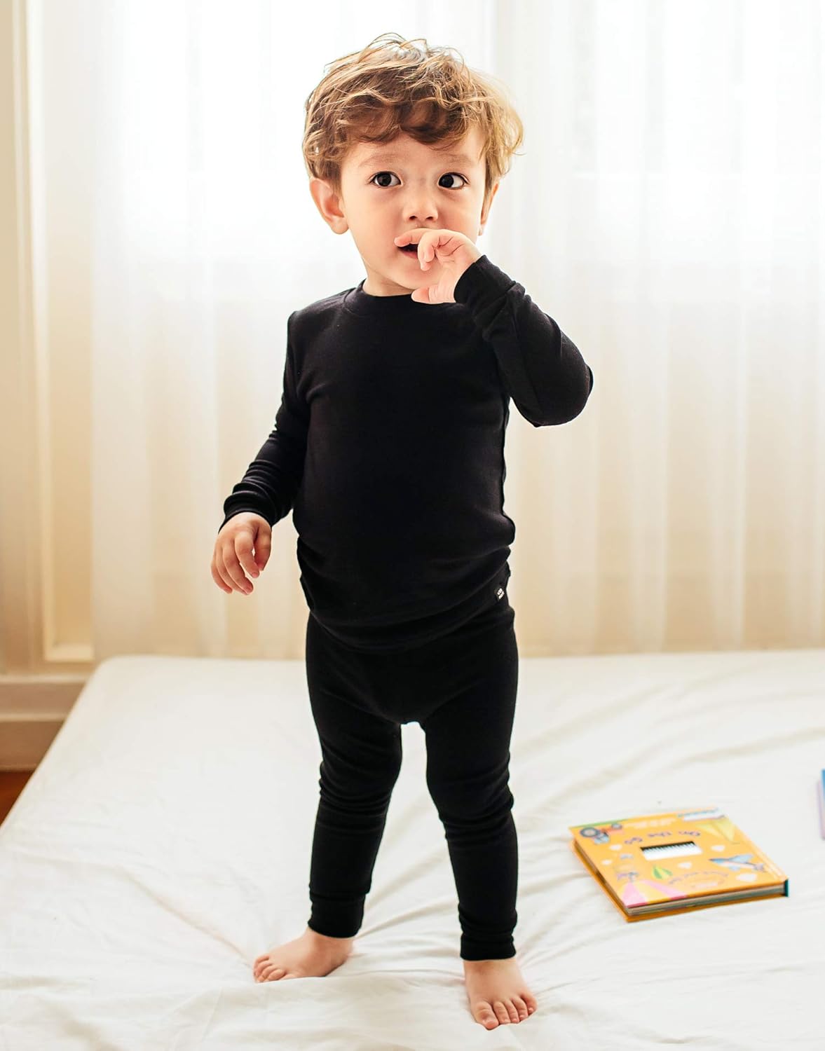 VAENAIT 6M-12Y Toddler Toddler Kids Toddler Girls Boys Soft Comfy Modal Tencel Solid Raglan Sleepwear Pajamas Pjs 2pcs Set