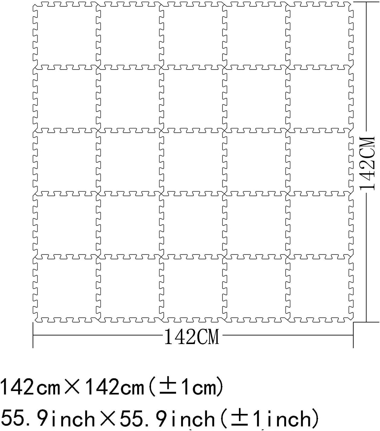 MQIAOHAM® 25 Pieces Puzzle Play Mats, Soft Baby Play Mat, Kids Interlocking Foam Floor Tiles, Toddlers Carpet Playmats G301025-101104112
