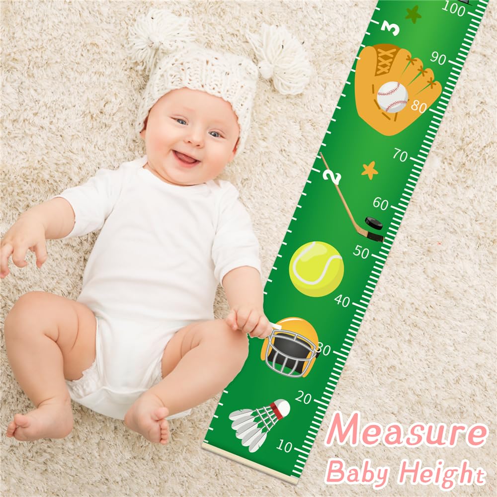 Baby Growth Chart for Wall - Height Chart for Kids Nursery Decor Wall Hanging Measurement Ruler with Black Wood Scroll Toddlers Room Decor Birthday Christmas Gifts for Boys Girls 79"X7.9" (Planets)