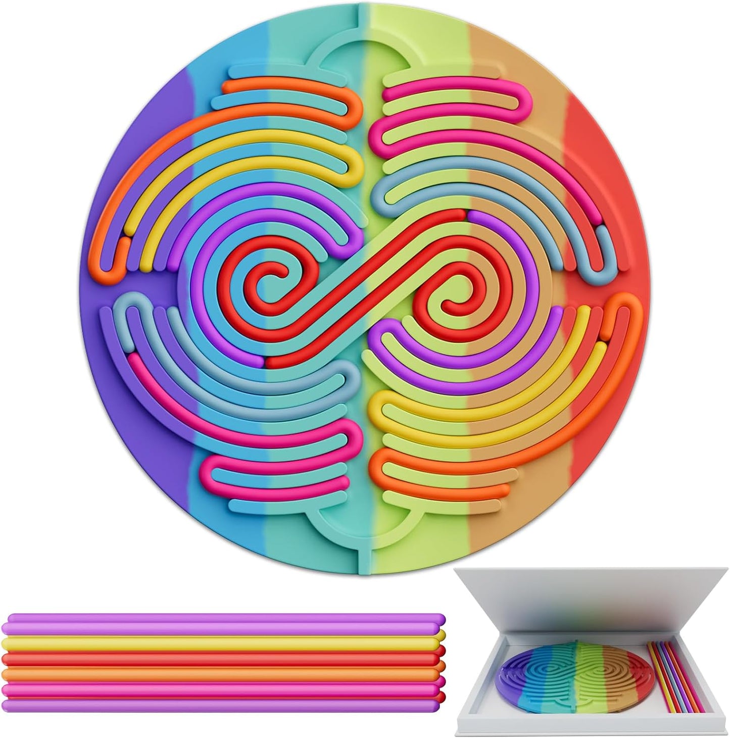 Sensory Fidget Toys for Kids Toddler Boys ,Sensory Activity Board for Stress Anxiety Autistic ADHD, Calm Down Travel Airplane Essentials Toys for 3+ Year Old, Stuffers Gifts for Teens Girls