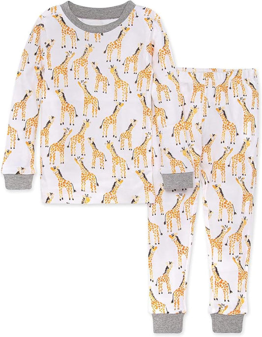 Burt's Bees Baby Boys' 2-Piece Long Sleeve Tee and Pants Organic Cotton Pajama Set