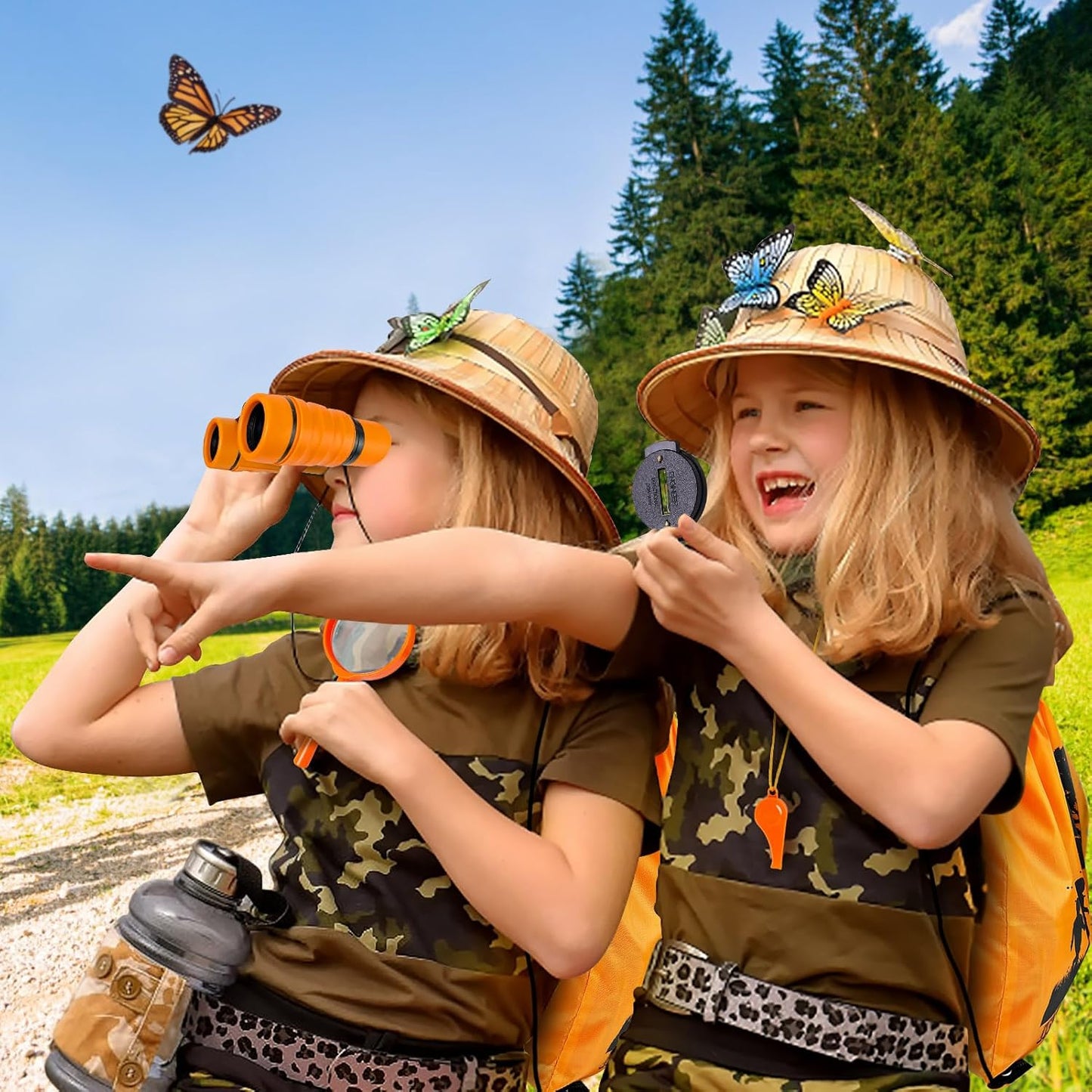 ESSENSON Kids Explorer Kit - Adventure Kit for Kids, Outdoor Explorer Kit with Binoculars, Summer Outdoor Toys for Kids Ages 4-8