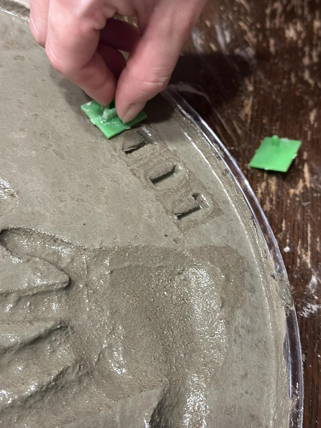 Large DIY Handprint Stepping Stone Kit, Mother's Day Gift, Footprint Stepping Stone (10 Inch + Stamp Set)