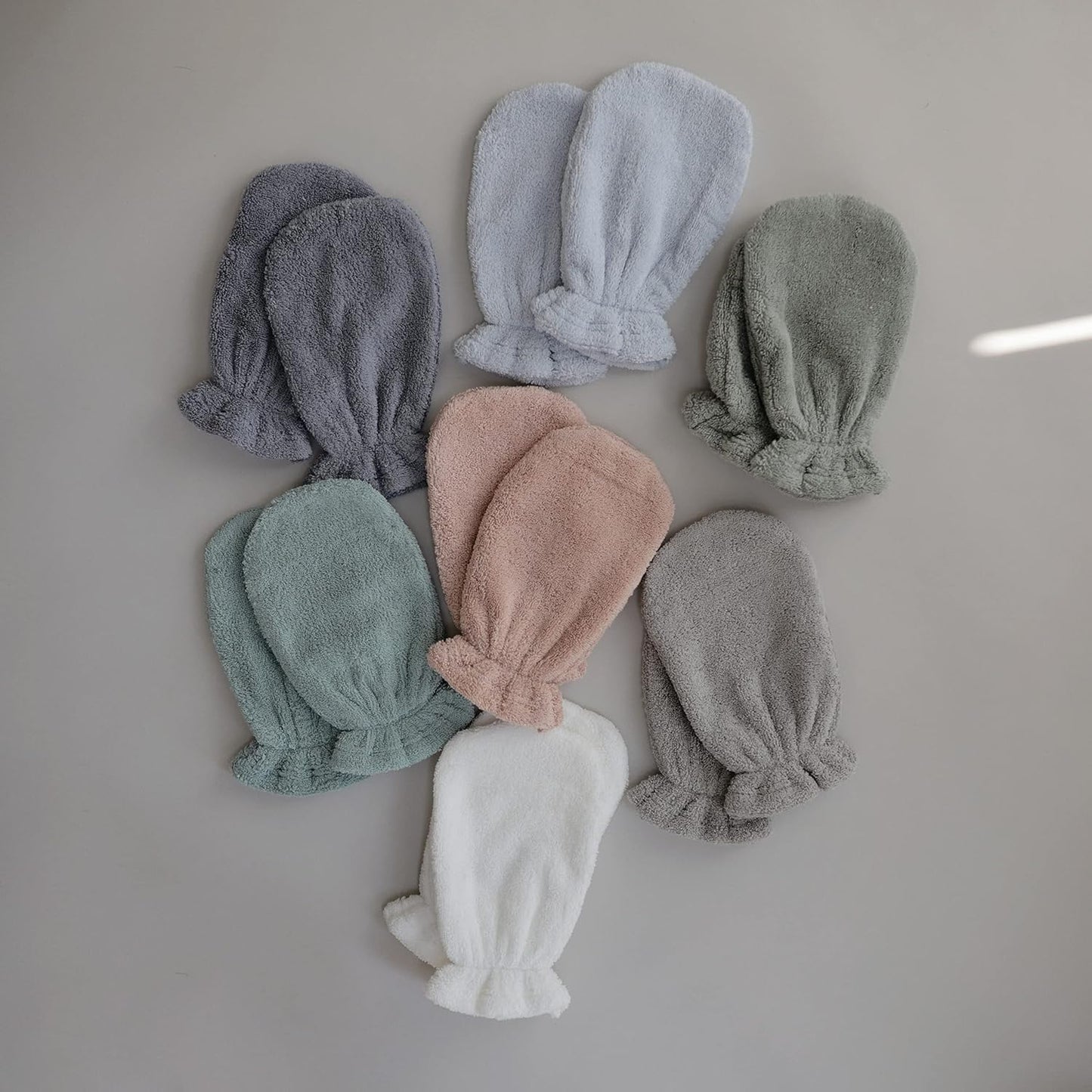 mushie Baby Bath Mitt | Organic Cotton | Pack of 2 (Gray)