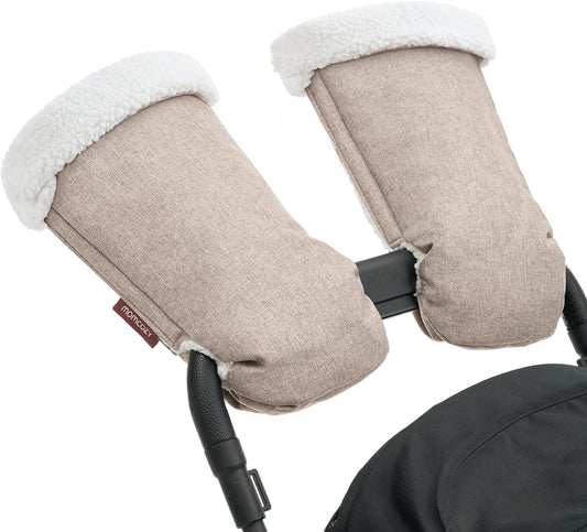 Momcozy Stroller Gloves Warmmuffs | Universal Winter Anti-Freeze Stroller Mittens | Winter Handmuff Stroller Accessories | Ultra-Plush,Weather-Proof | Foldable Adjustable | Shopping Golf Pet Cart