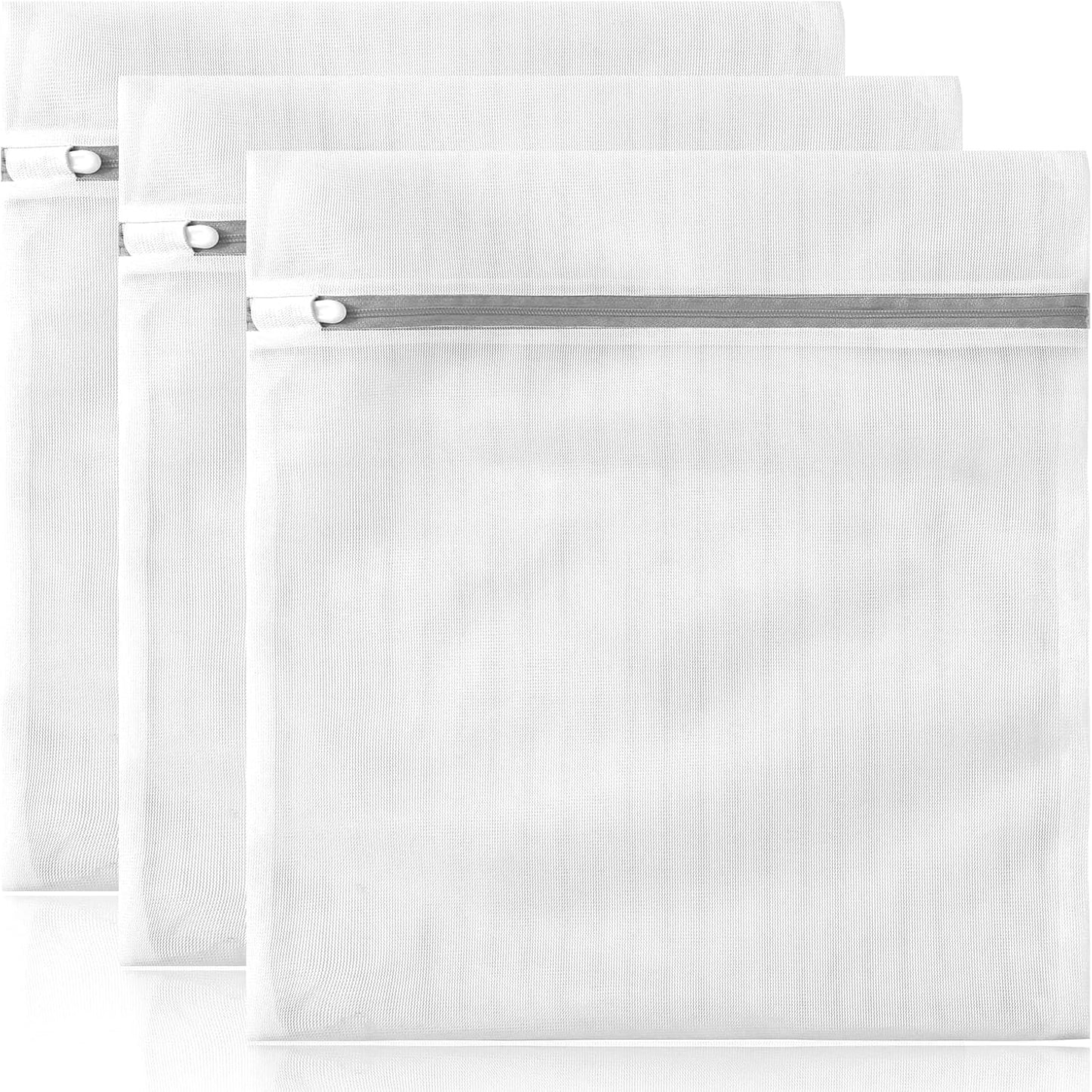 3 Pack XXL Mesh Laundry Bags by MDSXO- Large Jumbo Durable Delicates Bag for Washing Machine for Jackets, Curtains, Jeans 24 * 24 inch [3 Pack]