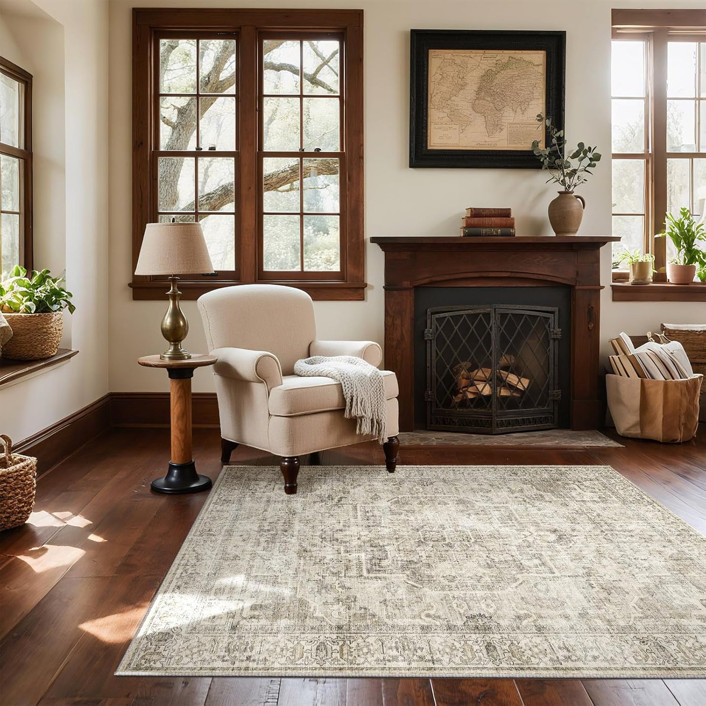 Machine Washable Throw Rugs for Entryway: Door Mat Indoor Entrance 3x5 Small Rug Stain Resistant Non-Slip Low Pile Soft Carpet for Kitchen Front Door Indoor Entry Bathroom Bedroom
