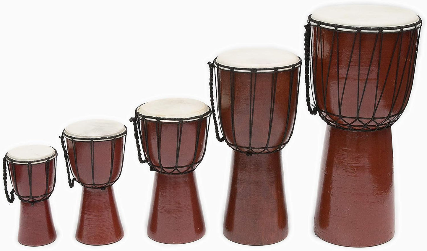 Drum Djembe is a Rope goat skin Covered Goblet African Drum Played by Hands West Africa style jembe for drums circle and more (6x12)