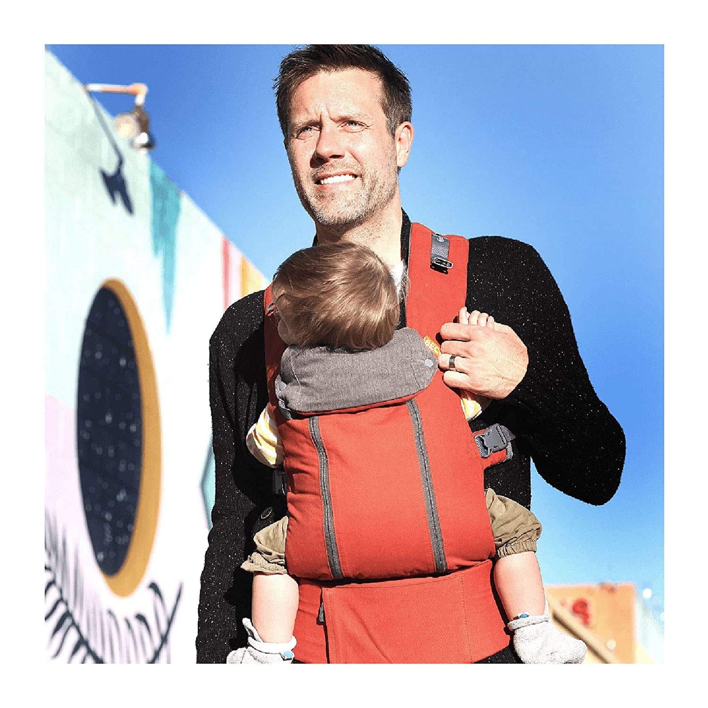 Beco Baby Carrier 8 Hybrid Newborn to Toddler Carrier (7–45 lbs) - All in 1 Breathable Mesh, Ergonomic Baby Backpack - Front & Hip Carrier with Adjustable Seat – Rust