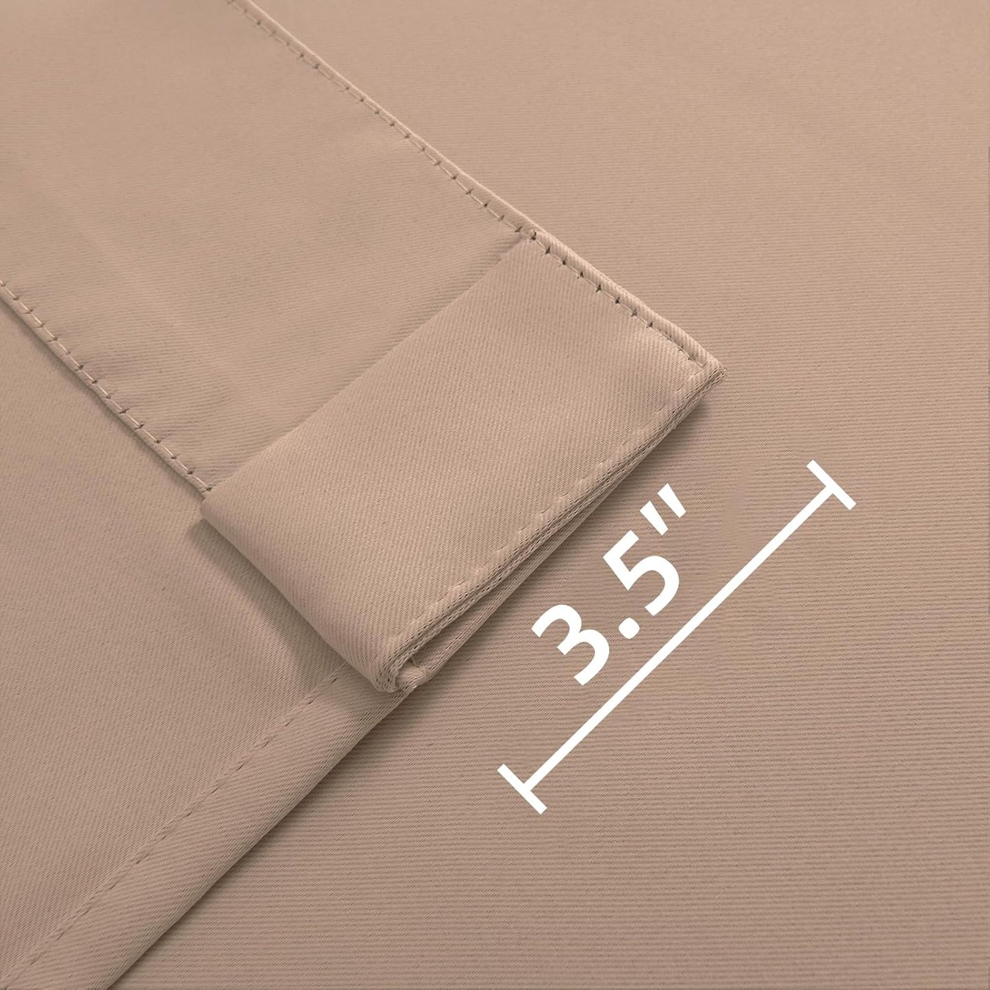 Joydeco 90 Inch Curtains for Bedroom, Blackout Curtains 90 Inches Long, Room Darkening Drapes for Living Room Window Rod Pocket Back Tab (W52 x L90 Inch, Khaki)