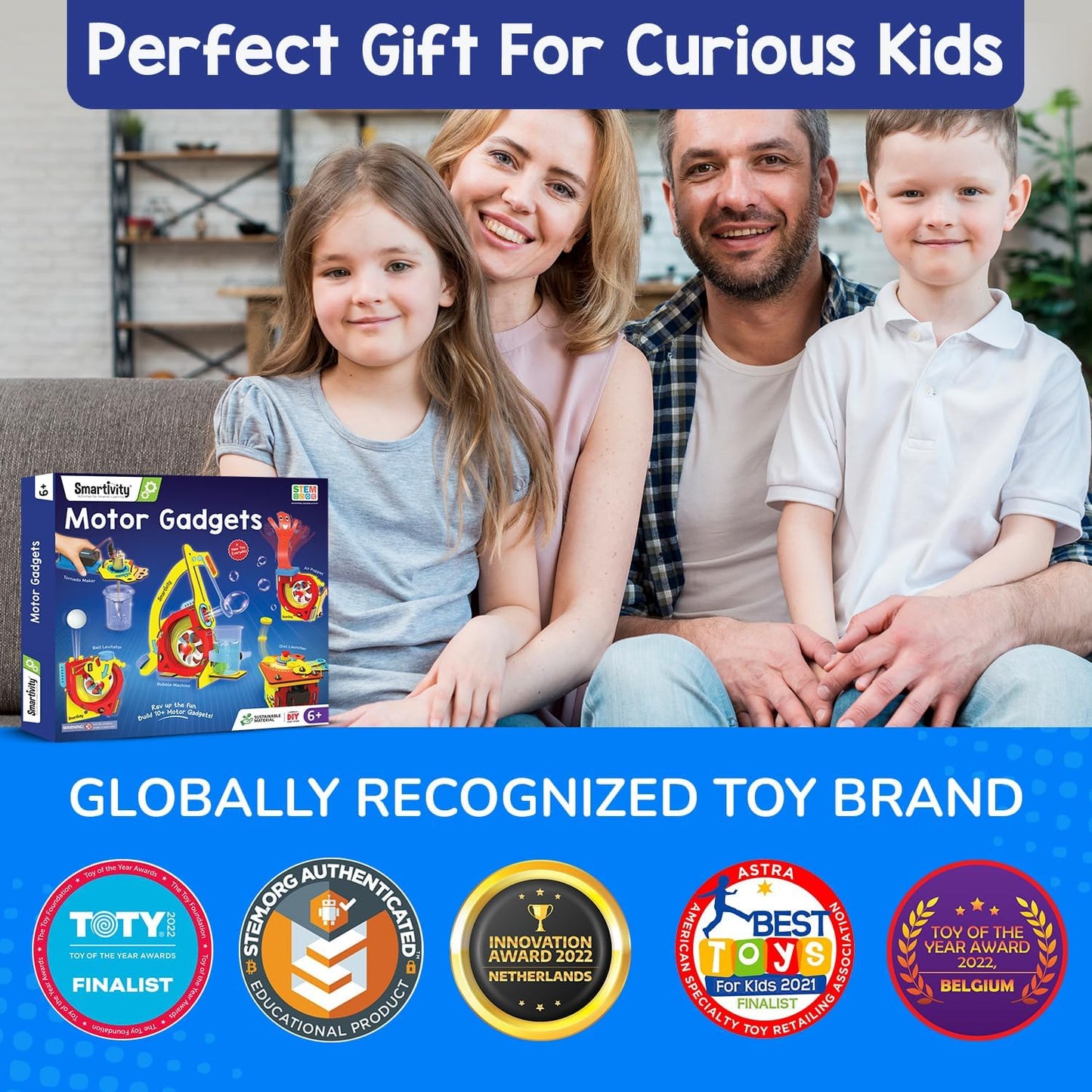 Smartivity 10-in-1 Motor-Powered Gadgets Kit for Kids Ages 6,7,8,9,10,11,12 Years Old | Build 10+ Cool Electronics Projects | Birthday Gifts for Boys & Girls | DIY Science Toy for Kids 6-12