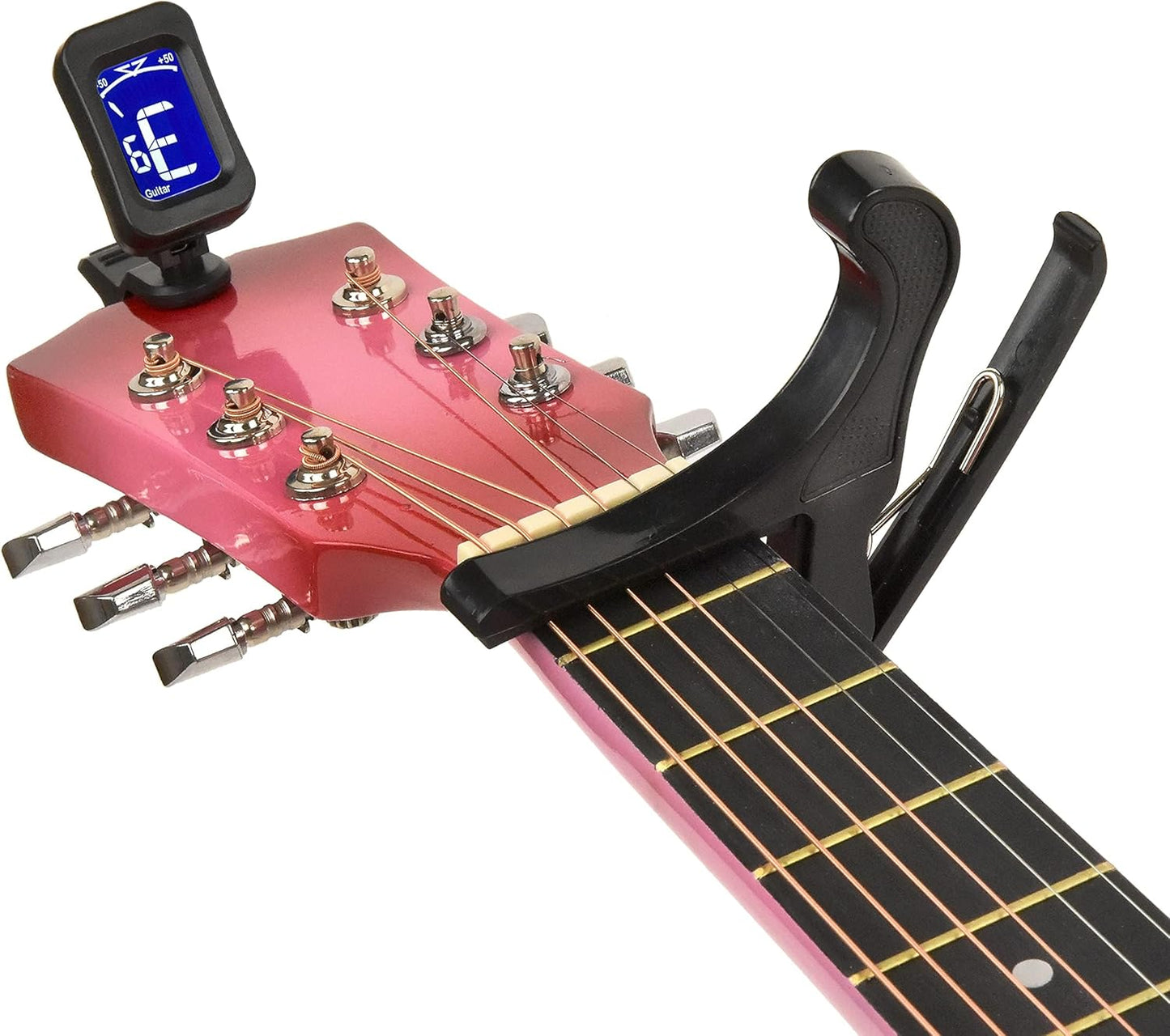 Classical Acoustic Guitar For Kids By MasterPlay- 30” Beginner Guitar For Learners- Accoustic String Starter Kit: Guitar Bag, Tuner, Strap, Extra Strings, Picks, Wash Cloth, Capo (Pinkburst)