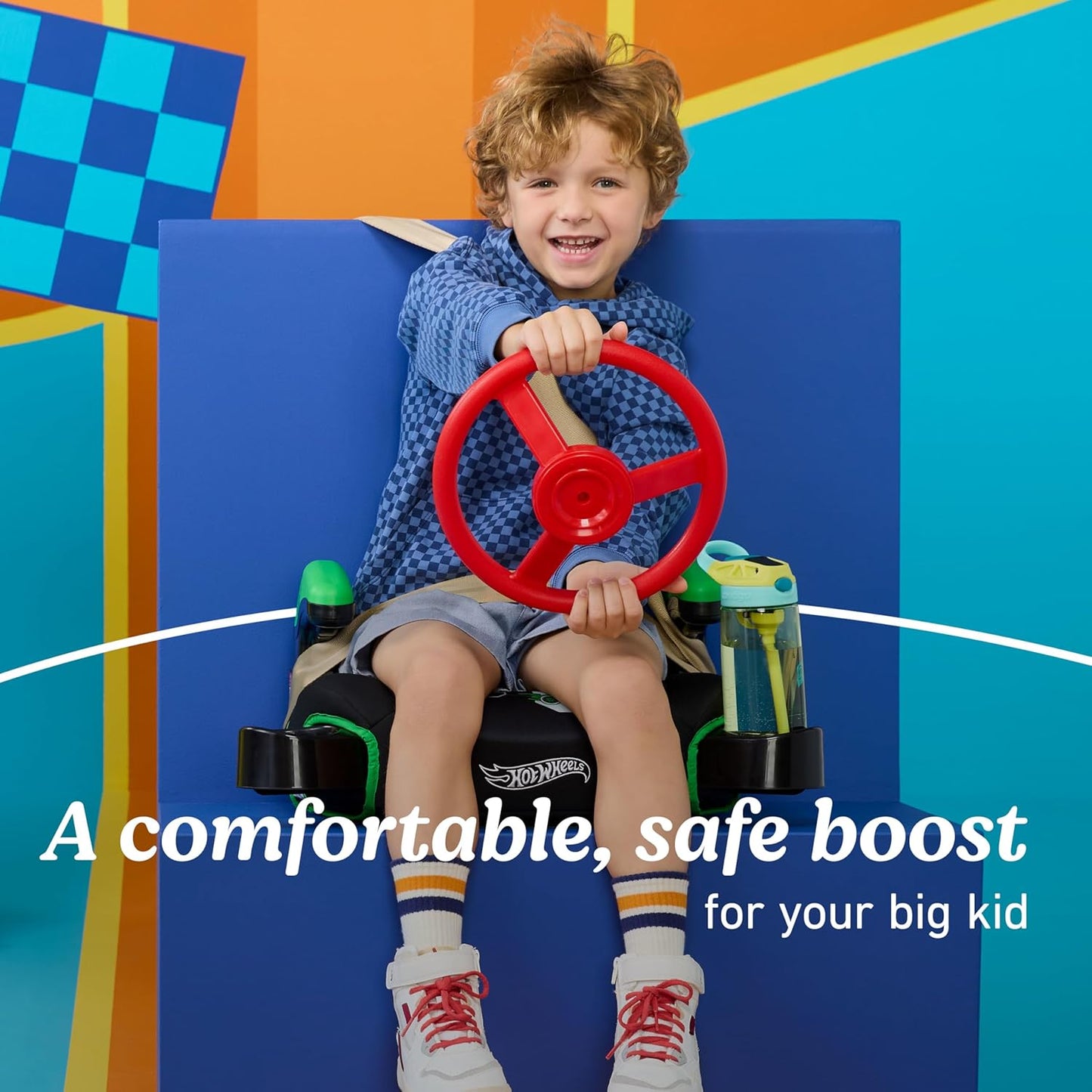 Graco TurboBooster 2.0 Backless Booster Car Seat, Hot Wheels Gamer, Travel Booster Seat for Children Ages 4-10, Weight 40-100 Pounds and Height up to 57 Inches