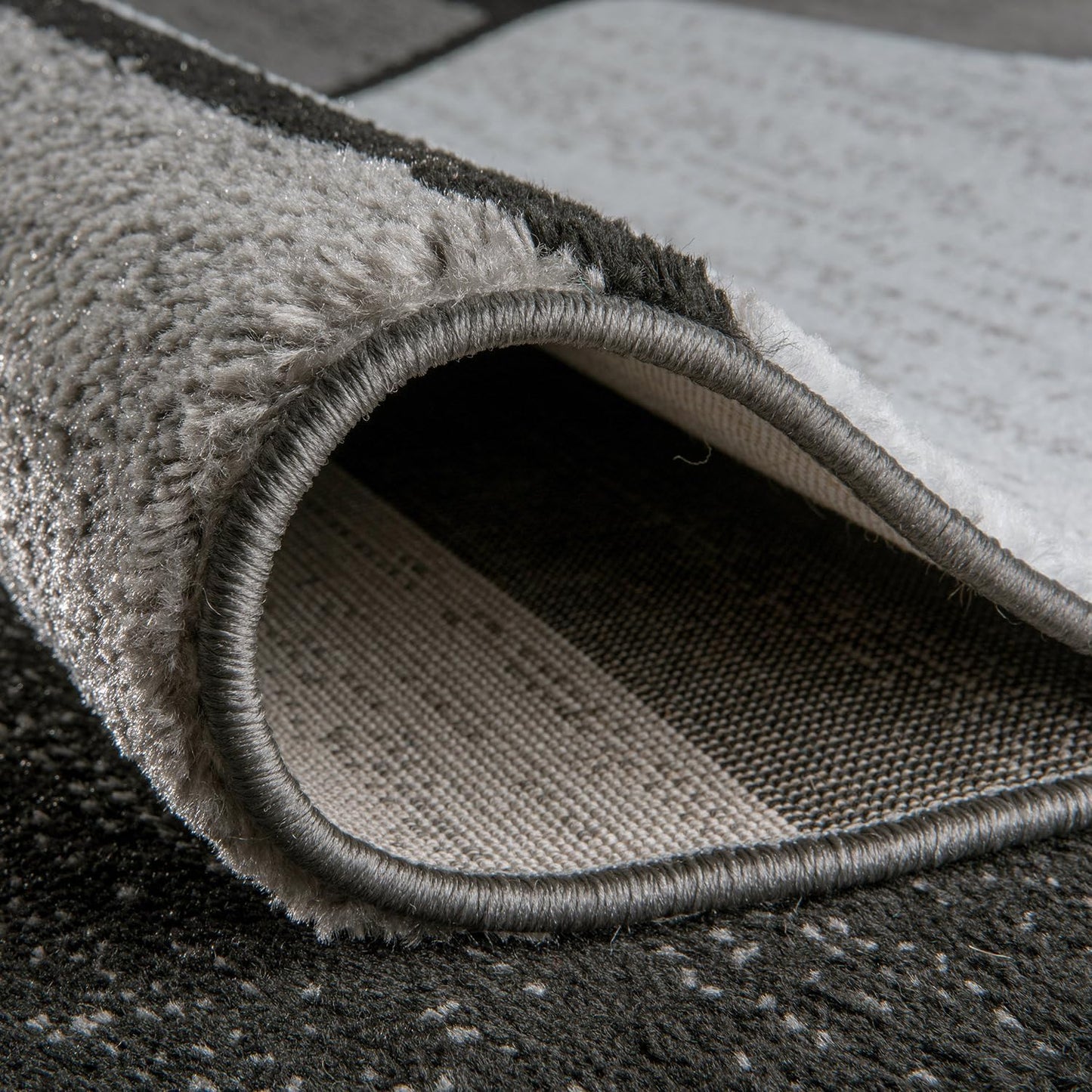 Rugshop Contemporary Modern Boxes for Home Office,Living Room,Bedroom,Kitchen Non Shedding Runner Rug 2'7" x 12' Gray
