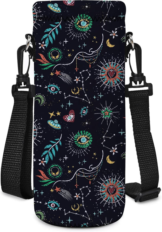 AUPET Water Bottle Bag Carrier,24oz/32oz Insulated Neoprene bottle Sling Holder Case Pouch Cover for 1000ML/750ML Bottles with Shoulder Strap for walking