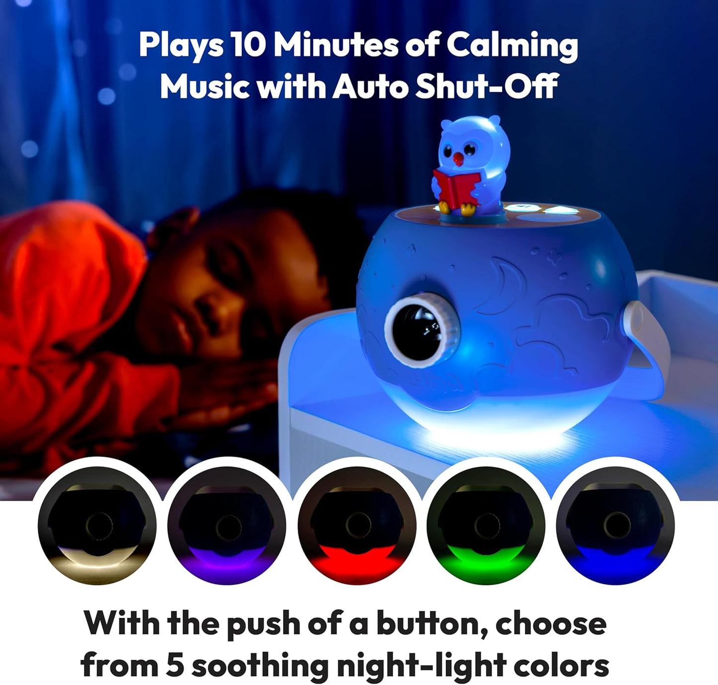 Kids Book Projector - 5 Unicorn & 5 Classic Read-Aloud Stories, 10 Songs, Night Light & Soothing Dream Music | Children Ages 3+ Storytime Projector for Kids & Toddlers | Owl & Unicorn