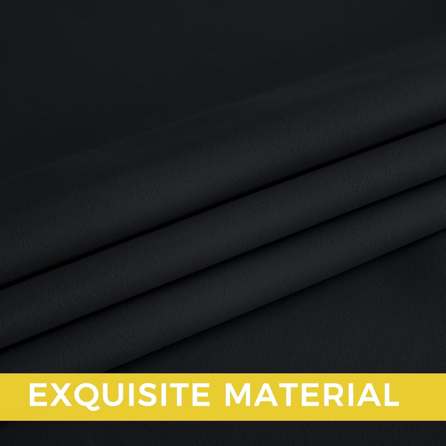 NICETOWN Black Blackout Curtains Thermal Insulated Grommet Shades for Bedroom, Summer Decor Blackout Curtains for Living Room, Patio, Window, Laundry, Kids Room - 2 Panels, W52 x L95