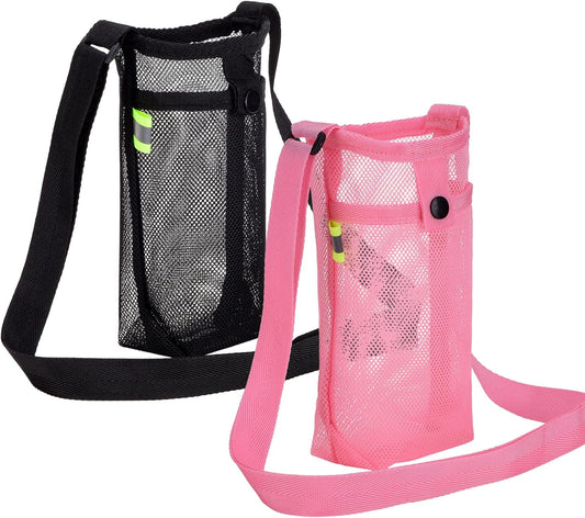 Tainehs Water Bottle Holder Carrier with Adjustable Shoulder Strap - Beach & Sports Bottle Bag for Hiking, Gym, Camping, Walking, Travel