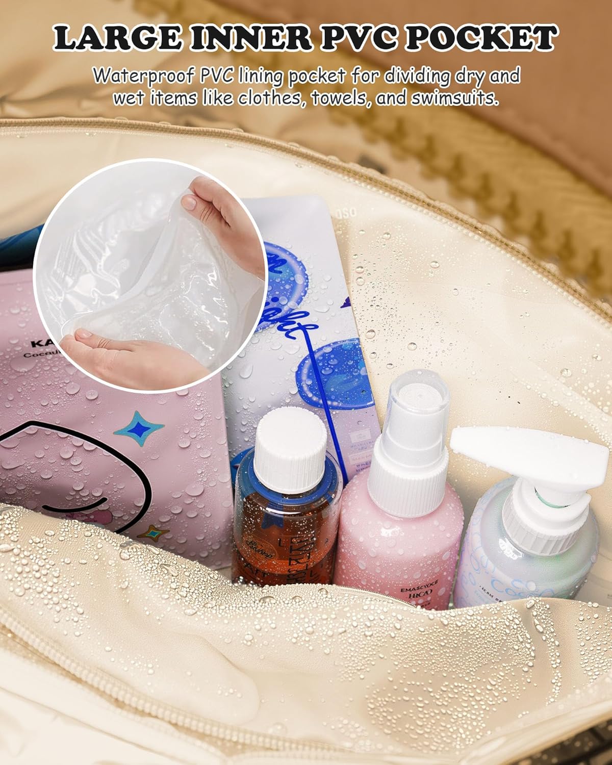 College Girl Gift-Duffle Bag with Letter, Carry On Bags for Women，Overnight Bag with Wet Pocket，Lightweight Travel Bags Personalized Gym Tote with Makeup Pouch