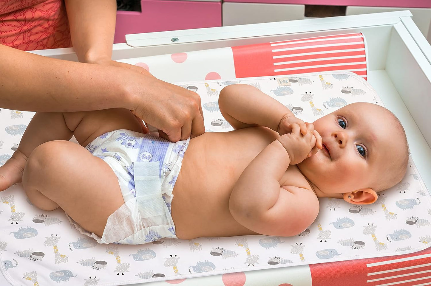 Large Baby Diaper Changing Pads Soft Cotton Waterproof Changing Pad for Baby 27.5X37.5 inches Underpads Mattress Mat Sheet Protector Portable Reusable Urine Mat for Travel Gear 2 Pack