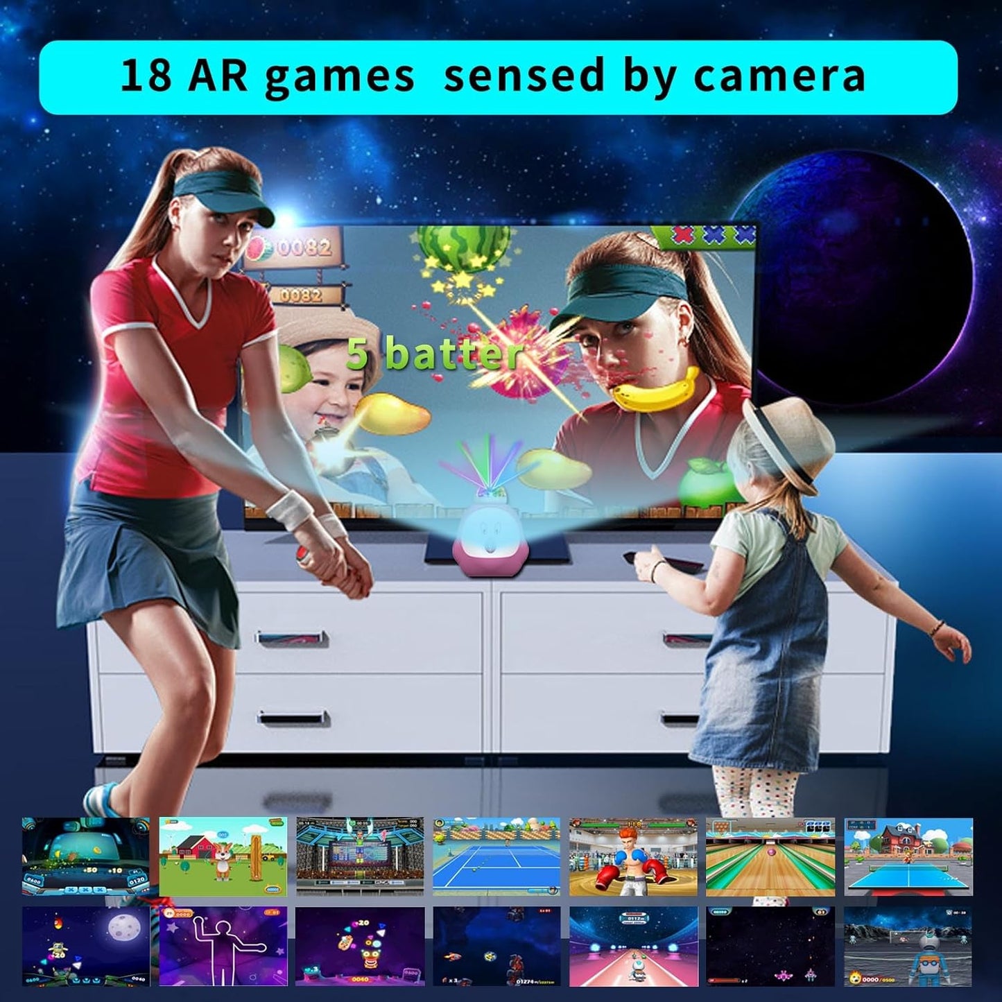 Dance Mat for Kids and Adults, Musical Electronic Dance Step Pad with 100+ Games, 200+Songs, HD Camera, 2 Motion Sensor Controllers, MTV & Cartoon Modes, Dance Mat Toy for Girls& Boys