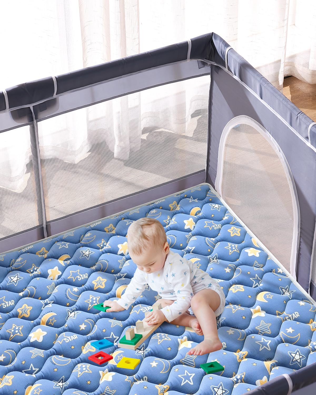 Premium Foam Baby Play Mat 79" X 71", Extra Large Activity Playmats for Babies,Toddlers, Infants, Soft Thicker Sponge Baby Mat for Floor, Play & Tummy Time, Machine Washable for Easy Care