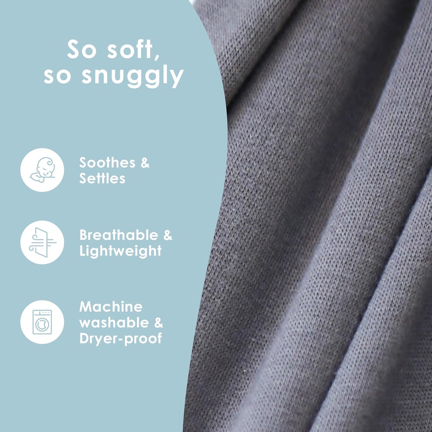 Sleepy Wrap Stretchy Ergonomic Baby Carrier Sling for Newborns to Toddlers - Hands-Free Lightweight Baby Wrap 7-35 lbs (Dark Grey)