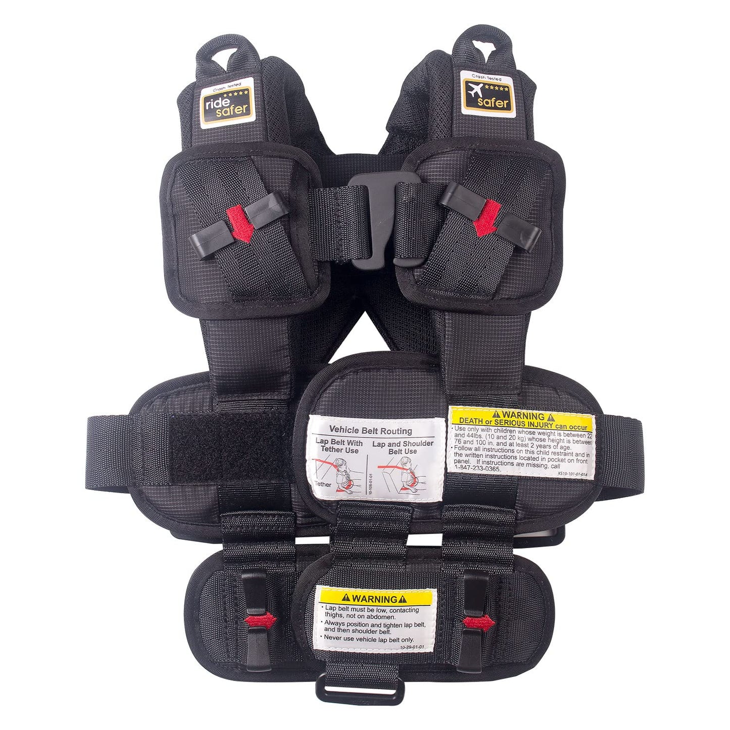 Extra Small (XS) Black, Lightweight, Compact, Portable Car Seat, 2+ years; 26.5–40 lb - Perfect for Travel and Everyday Child Safety