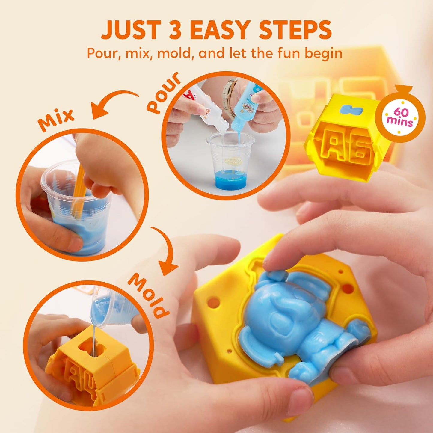 Klever Kits Squishy Toys, DIY Squishy Animal Making Kit, Mystery Box with 4 Surprise Characters Inside, Arts and Crafts, Kids Craft for Kids Ages 6+