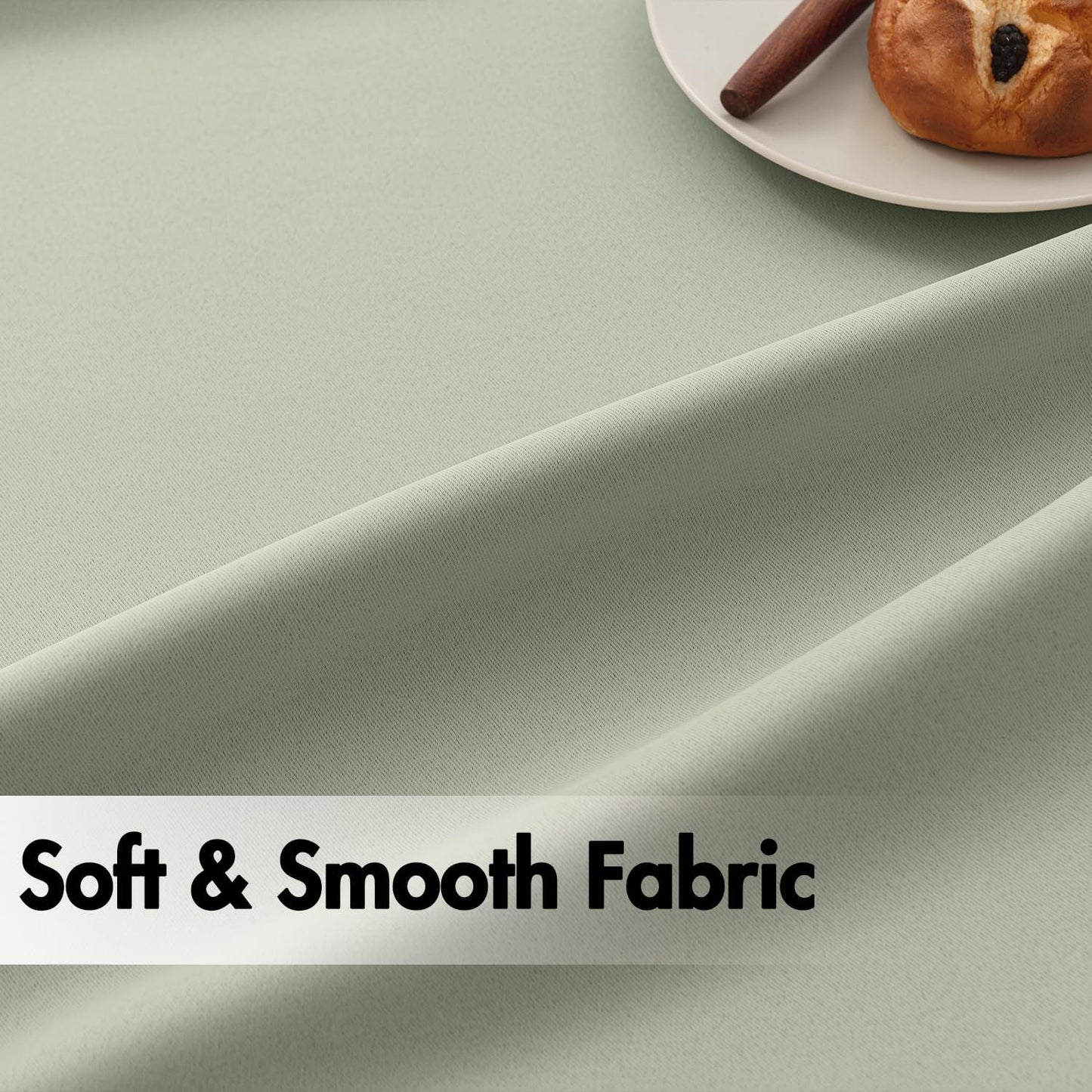 ANRODUO Extra Long Blackout Drapes 108 Inches Length 52 Inch Width Each Panel Sage Greem Room Darkening Light Blocking Window Curtains for Night Shift Worker