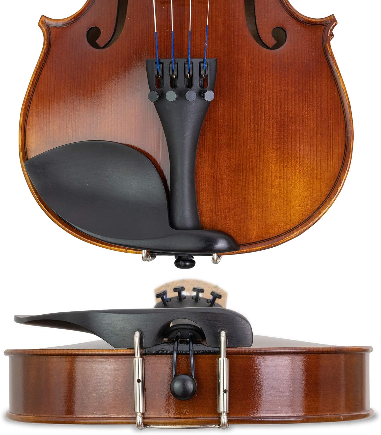 Kennedy Violins Louis Carpini G2 Violin Outfit CLEARANCE Carrying Case and Accessories Included - Solid Maple Wood and Ebony Fittings (3/4)