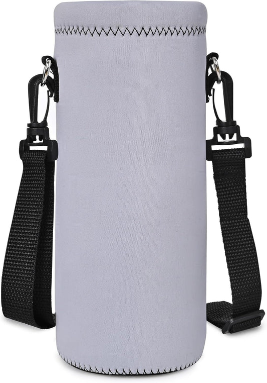 AUPET Water Bottle Sling Bag Carrier Crossbody Sleeve,Insulated Neoprene Bottle Case Holder Pouch Cover 500ML/17oz with Shoulder Strap for Walking Women Men