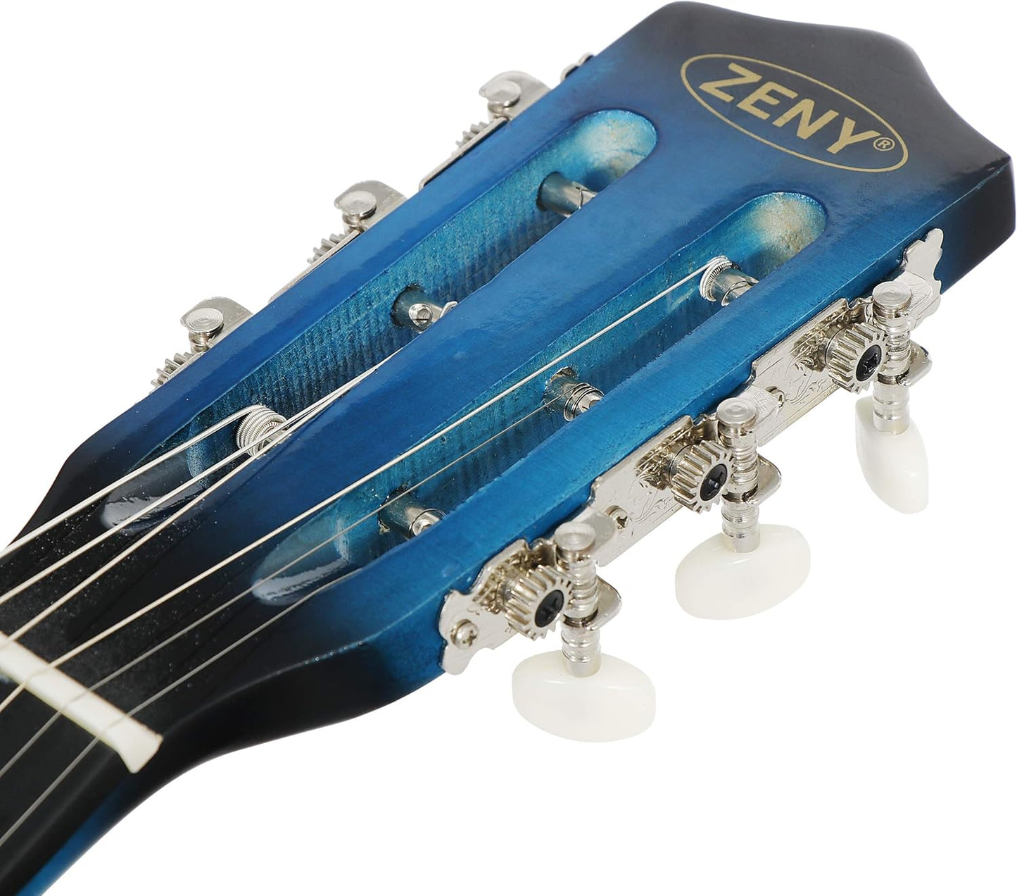 ZENY 38 inch Acoustic Guitar Full Size Beginners Package Kit for Right-handed Starters Kids Music Lovers w/Case, Strap, Pitch Pipe and Pick (Blue)