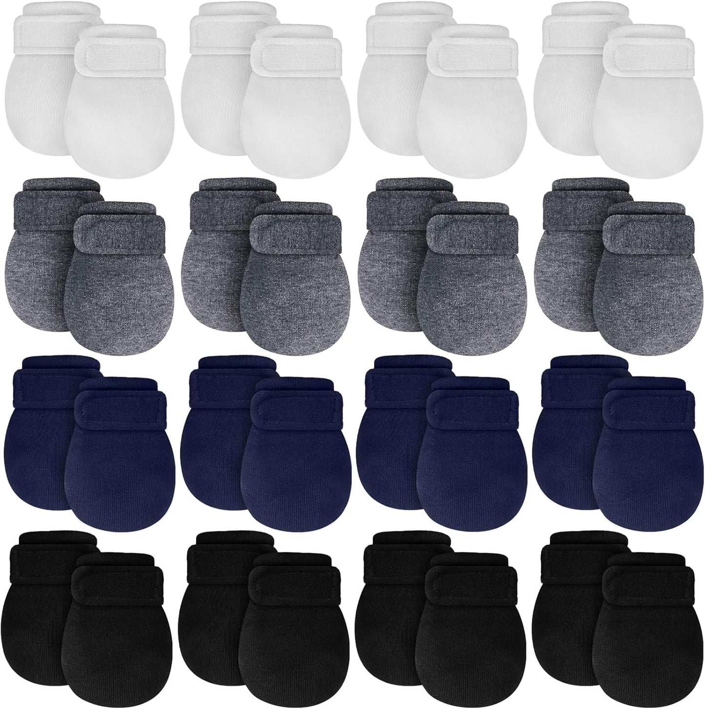 Newcotte Adjustable Baby Mittens No Scratch Newborn Cotton Breathable Gloves Warm Baby Mitts for Boys