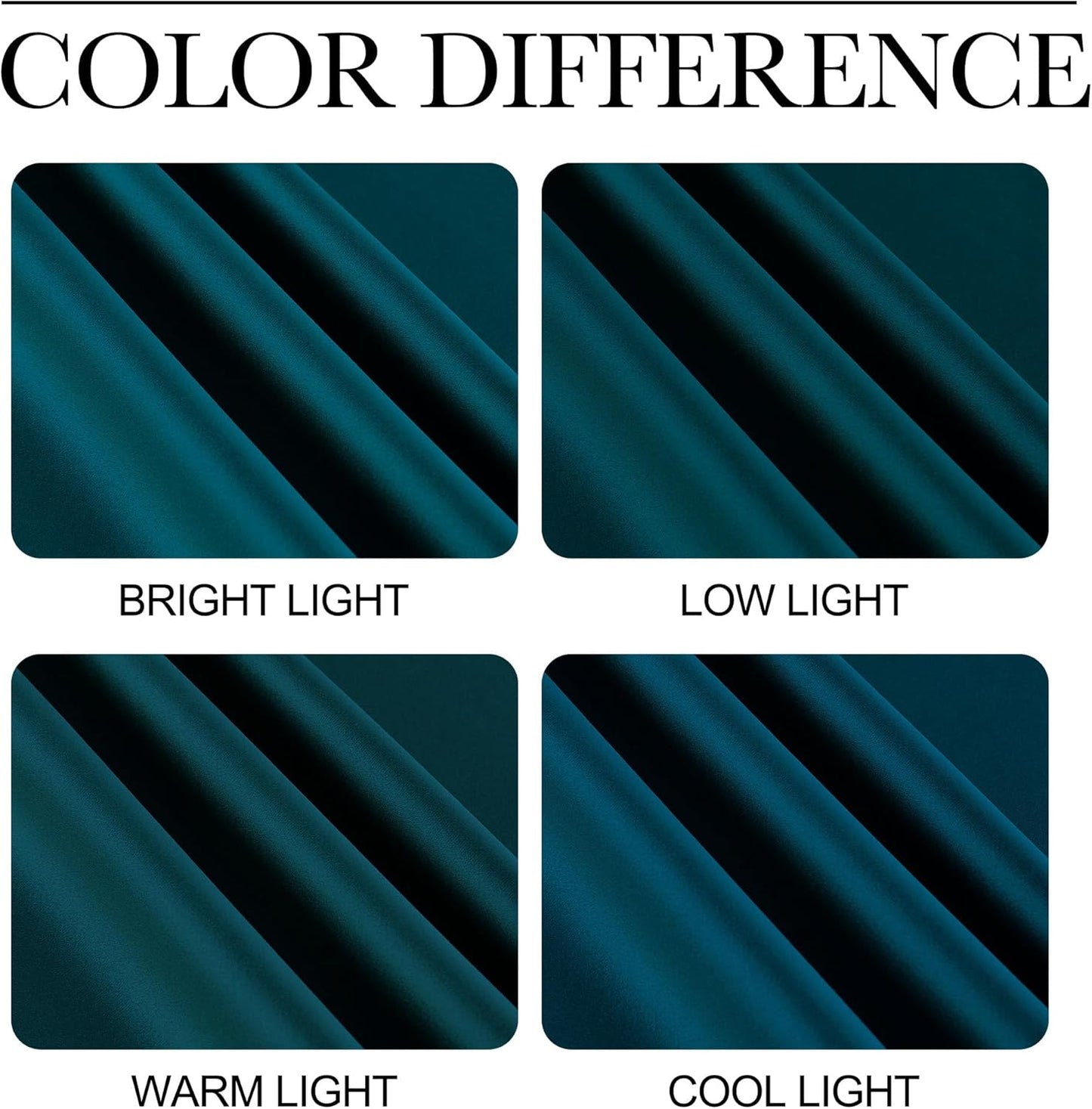 NICETOWN Teal Blackout Curtains 84inch Length 2 Panels Set, Grommet Chic Thermal Insulated Room Darkening Window Treatments for Bedroom/Living Room, W52 x L84