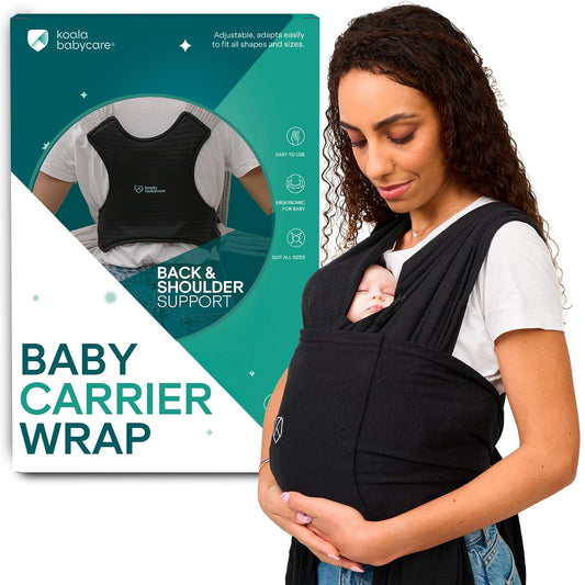 Koala Babycare Baby Carrier Wrap, Easy to Wear As a T-Shirt - Original Baby Carrier Newborn to Toddler - Sling One Size Fits All - Baby Wraps Carrier Up to 22lbs