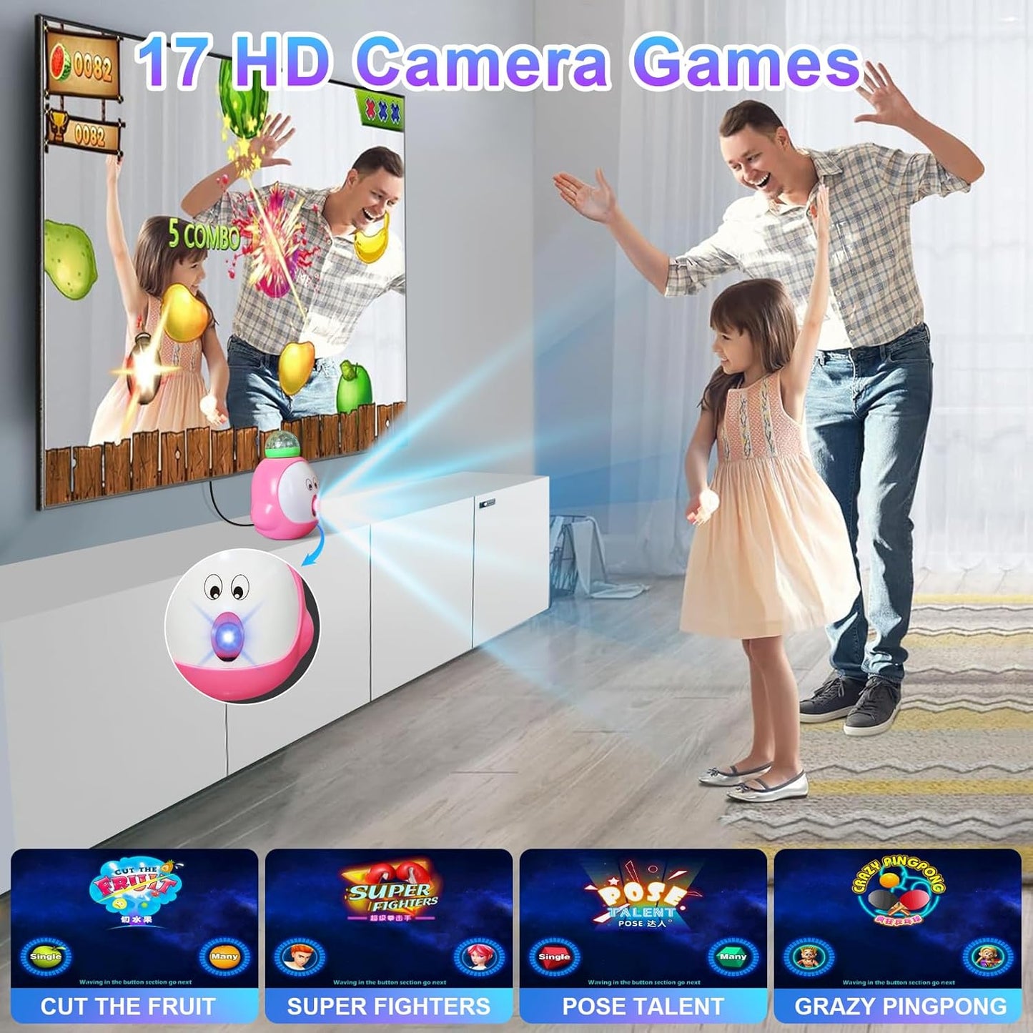 Dance Mat for Kids and Adults,Double Dance Mats with Camera,Electronic Dance Pad for TV, Dancing mat for Exercise,Plug& Play Game for Kids,Gifts for Girls Boys Ages 3+