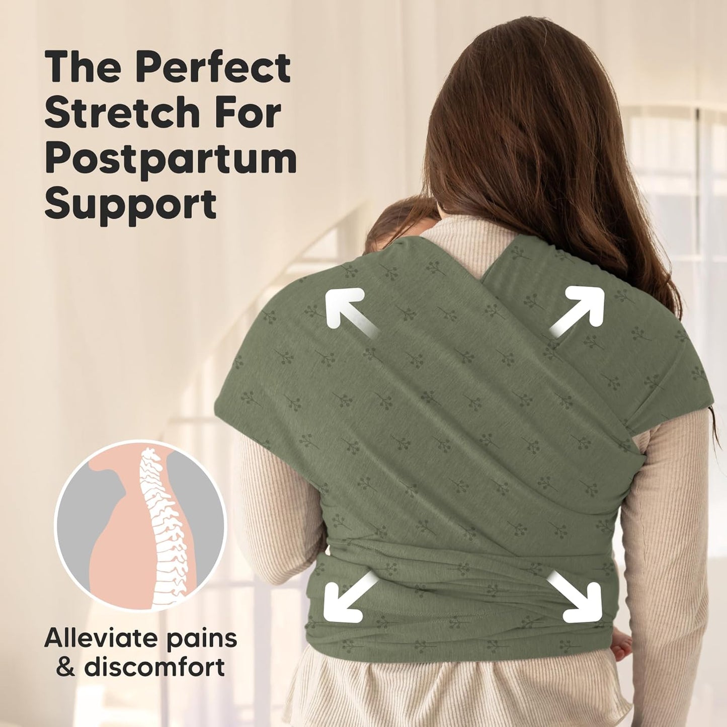KeaBabies Baby Wrap Carrier - All in 1 Original Baby Carrier Newborn to Toddler Sling, Easy to Wear, Hands Free Bonding, Lightweight, Breathable Infant Wraps (Forest Berries)