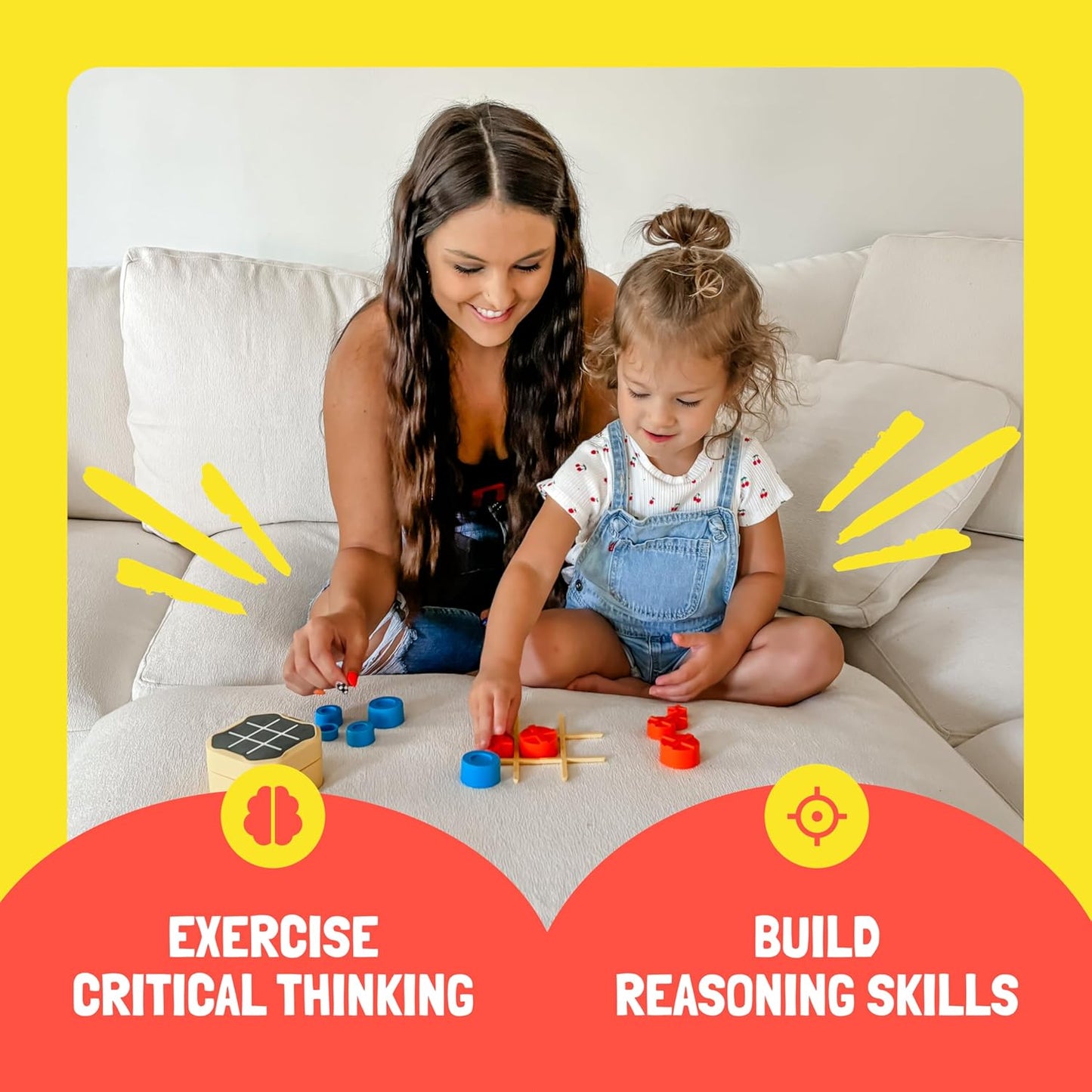 GiiKER Tic Tac Toe Bolt Game, Original 3-in-1 Handheld Puzzle Game, Portable Travel Games for Car Ride, Toys Gift Idea for Kids and Adults, Birthday Gifts for Boys Girls