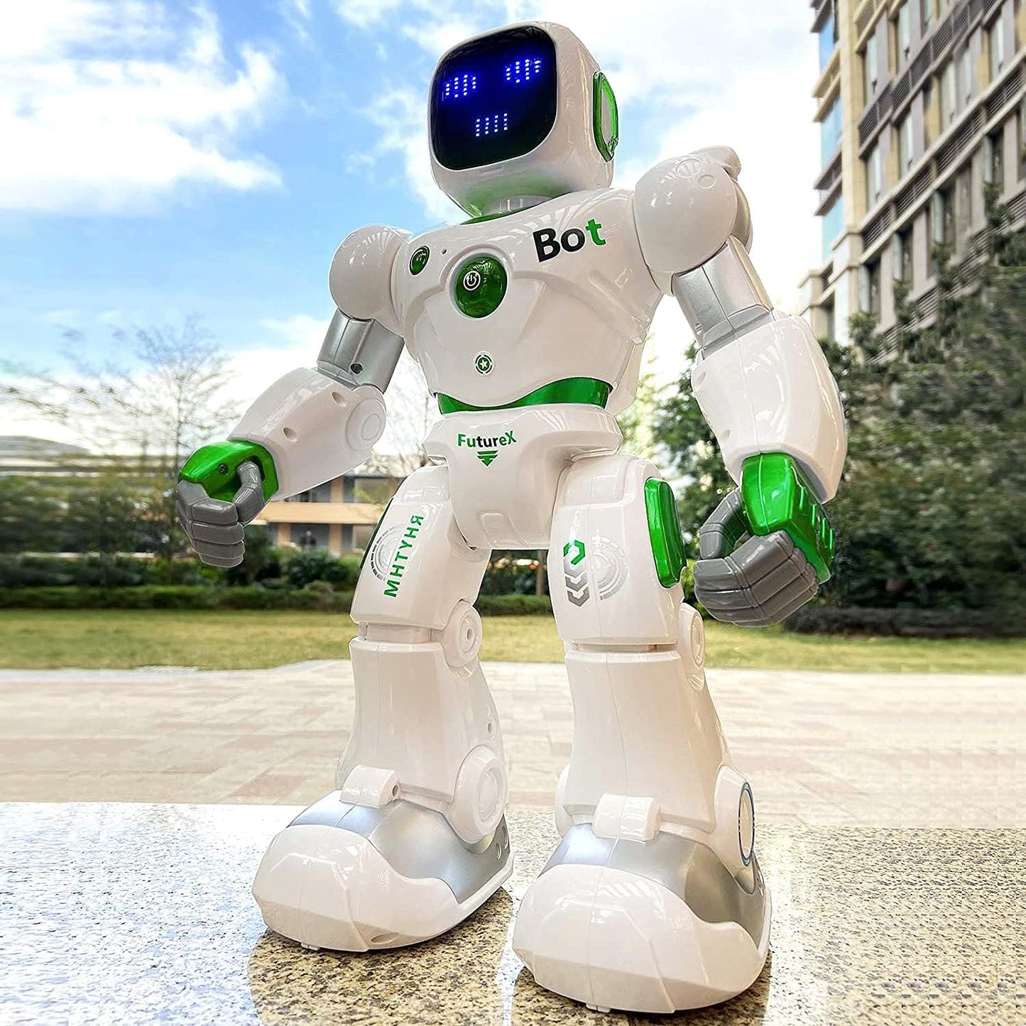 Ruko 1088 Large Robot Toys for Boys, STEM Programmable Remote Control Robot, Electronics Educational Birthday for Kids 4 5 6 7 8 Year Old, Green