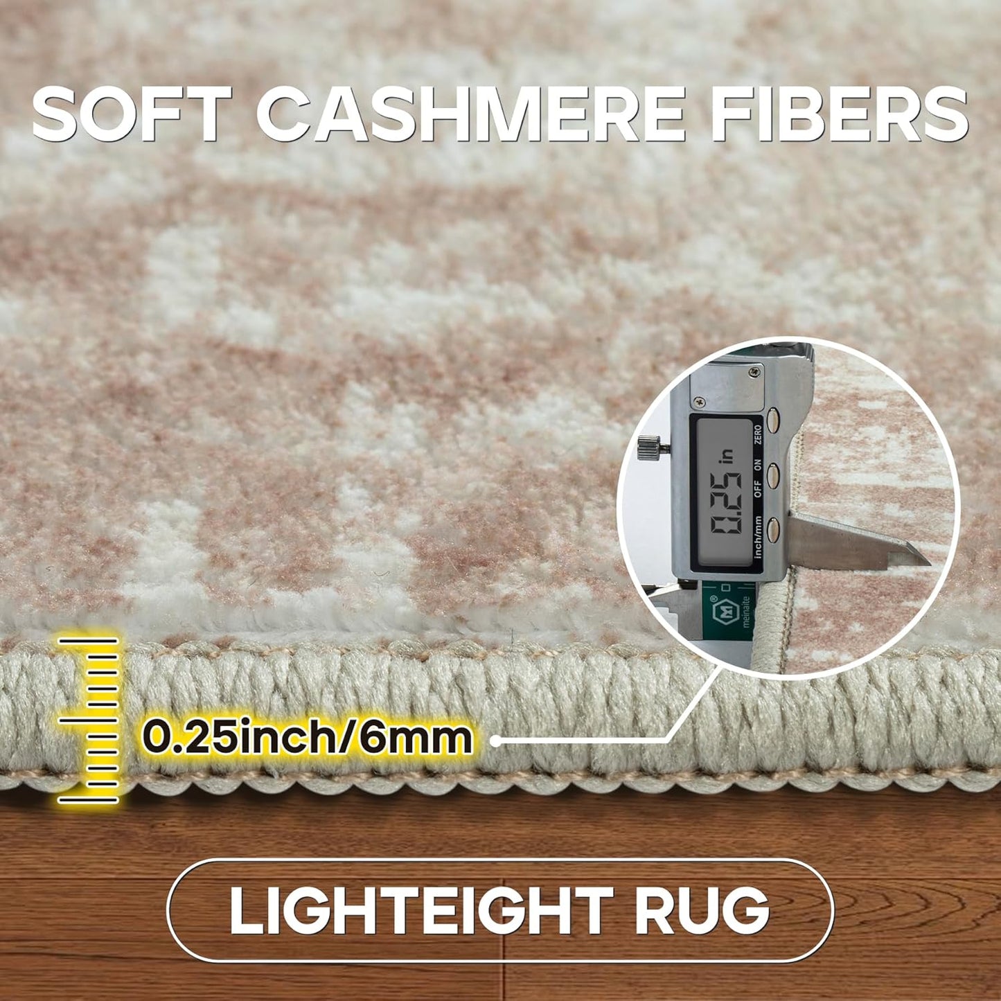9x12 Area Rugs for Living Room Rug Washable: Modern Large Rug for Dining Room Bedroom Carpet Non Slip 9 by 12 Indoor Abstract Nursery Home Office Beige