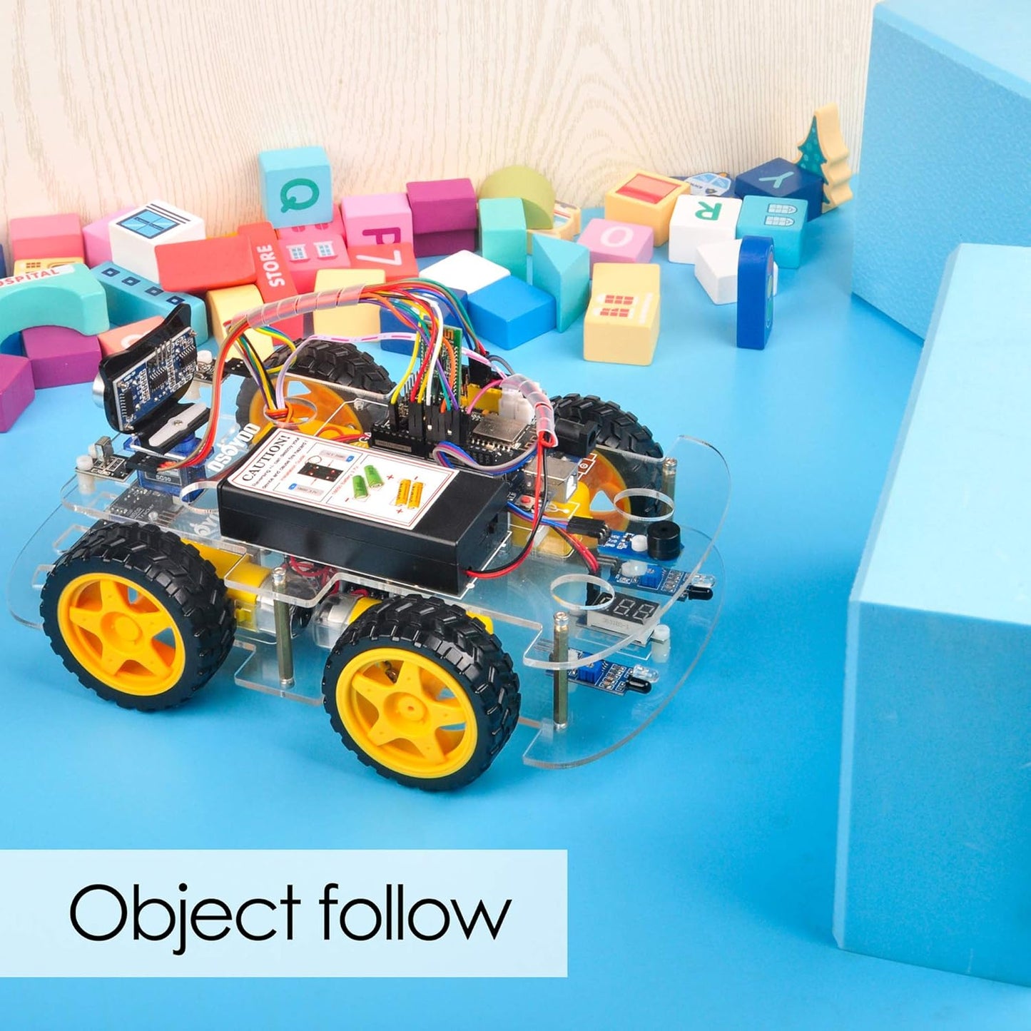OSOYOO V2.1 Smart IOT Robot Car Kit for Arduino - Early STEM Education for Beginner and Teenager – Learn Circuit, Sensor - Get Hands-on Experience on Programming, Electronics Assembling, Robotics