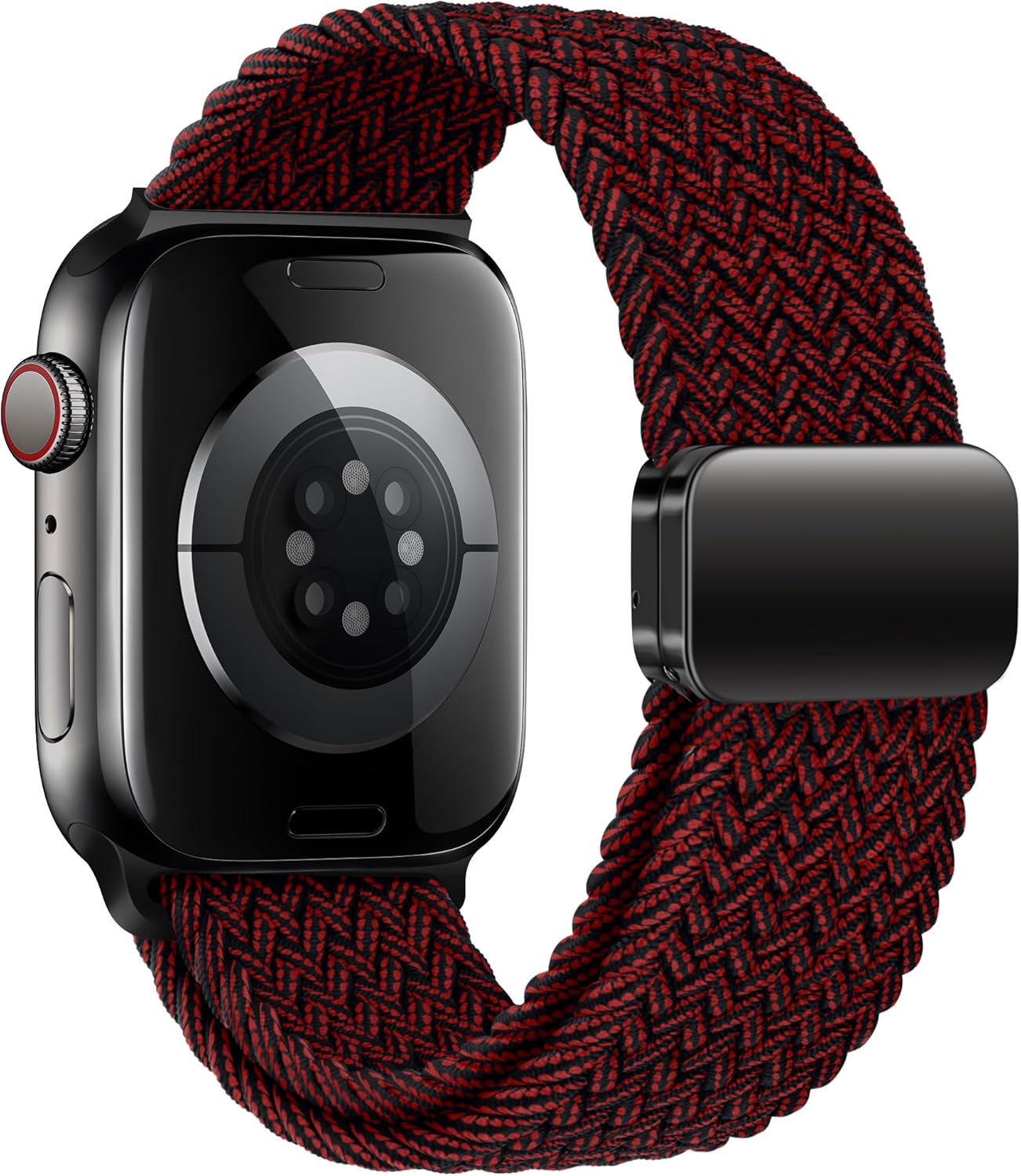 Mazoft Braided Bands With Magnetic Clasp Compatible with Apple Watch Band 38mm 40mm 41mm 42mm 44mm 45mm 46mm 49mm；Soft Nylon Sport Loop Strap for iWatch Series Ultra 2&1 10 9 8 7 6 SE 5 4 3 Women Men