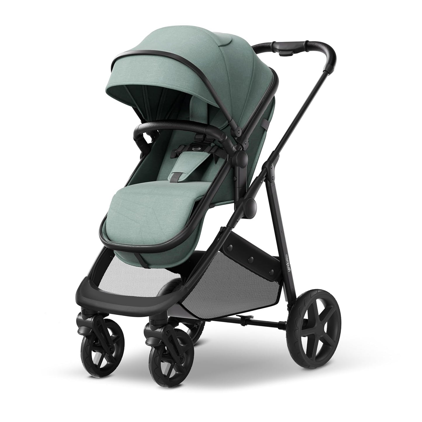 Mompush Wiz 2 in 1 Baby Stroller with Bassinet Mode, Convertible Infant Stroller for Newborn and Toddler with Reversible Seat and Large UPF 50+ Canopy