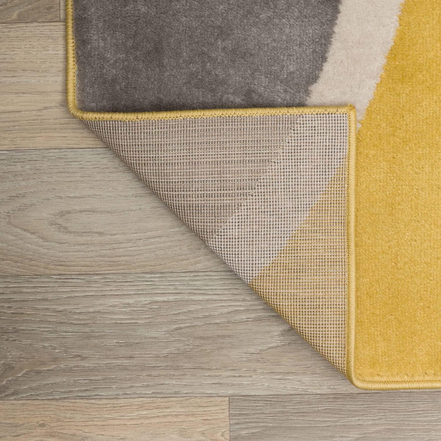 Rugshop Contemporary Abstract Circles Easy Maintenance for Home Office,Living Room,Bedroom,Kitchen Soft Runner Rug 2' x 7' 2" Yellow